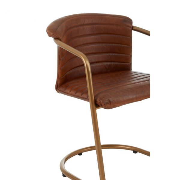 Gilston Tan Leather / Iron Chair