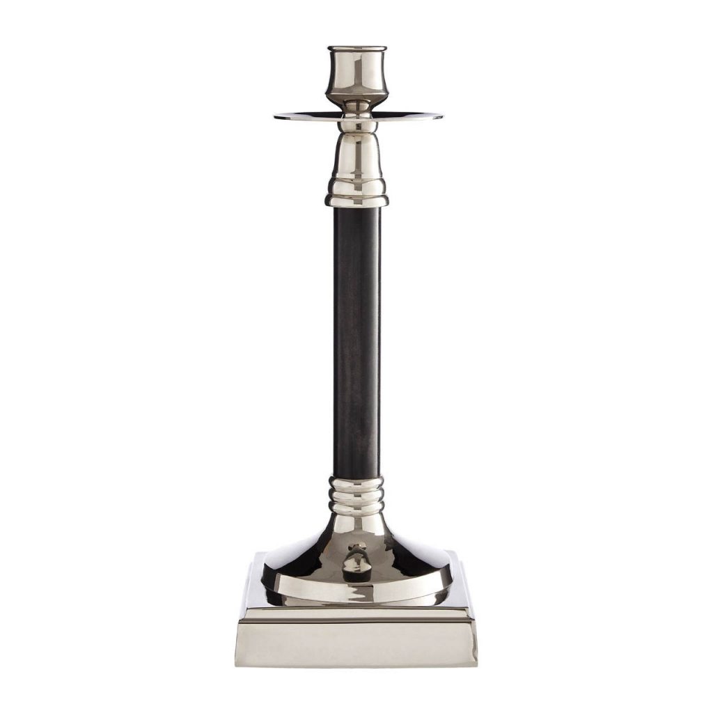 Beauchamp Nickel / Black Finish Candle Holder