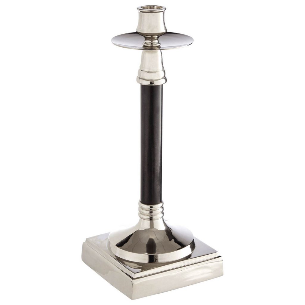 Beauchamp Nickel / Black Finish Candle Holder
