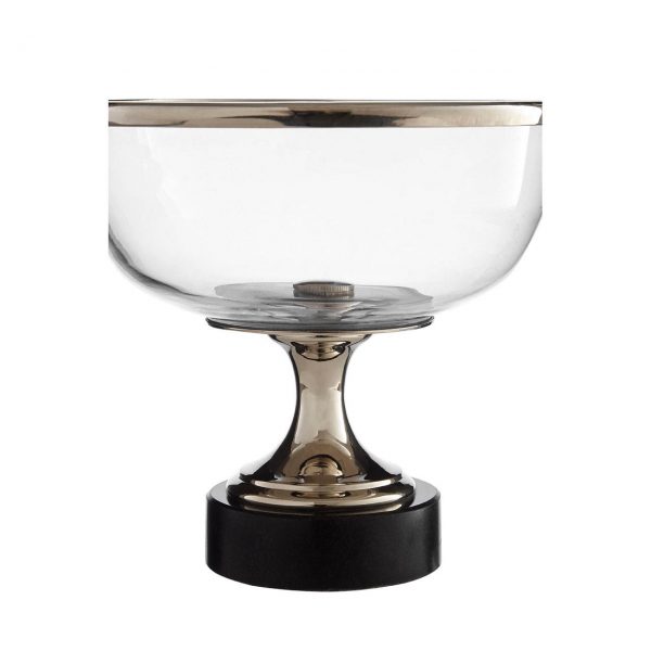 Freston Glass Bowl With Marble Base