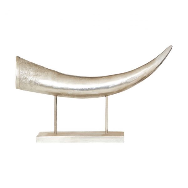 Denbigh Large Silver Horn Ornament