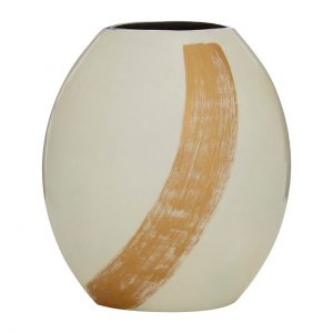Aubrey White / Gold Small Vase
