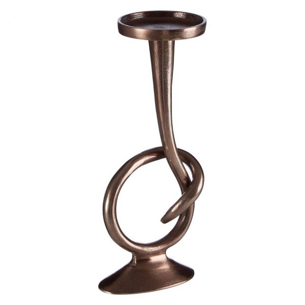 Runcorn Twist Bronze Candle Holder