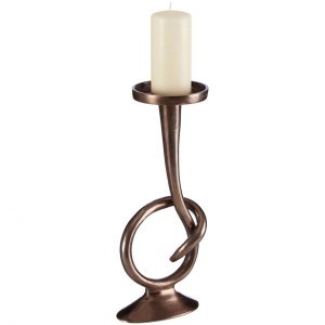 Runcorn Twist Bronze Candle Holder