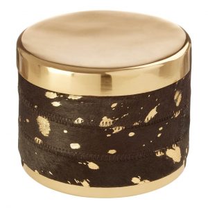 Pelham Large Gold / Black Trinket Box