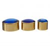 Beatrice Set Of 3 Trinket Boxes With Blue Lids