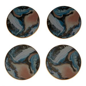South Bolton Set Of 4 Pink / Blue Coasters