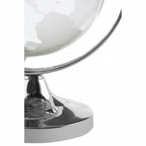 Chesterton Small Silver Finish Glass Globe