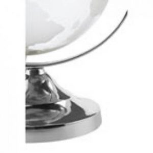 Chesterton Large Silver Finish Glass Globe