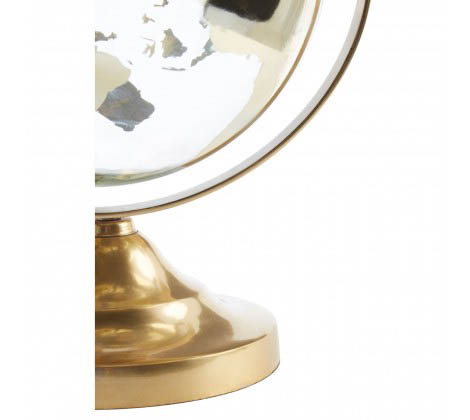 Chesterton Small Gold Finish Glass Globe