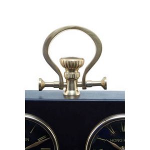 Harriet Black & Gold Time Zone Clock