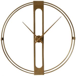 Beaufort Gold Metal Wall Clock
