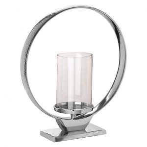 Queensberry Medium Silver Candle Holder