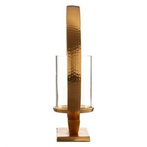 Queensberry Medium Gold Finish Candle Holder