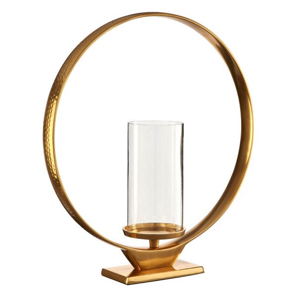 Queensberry Large Gold Finish Candle Holder