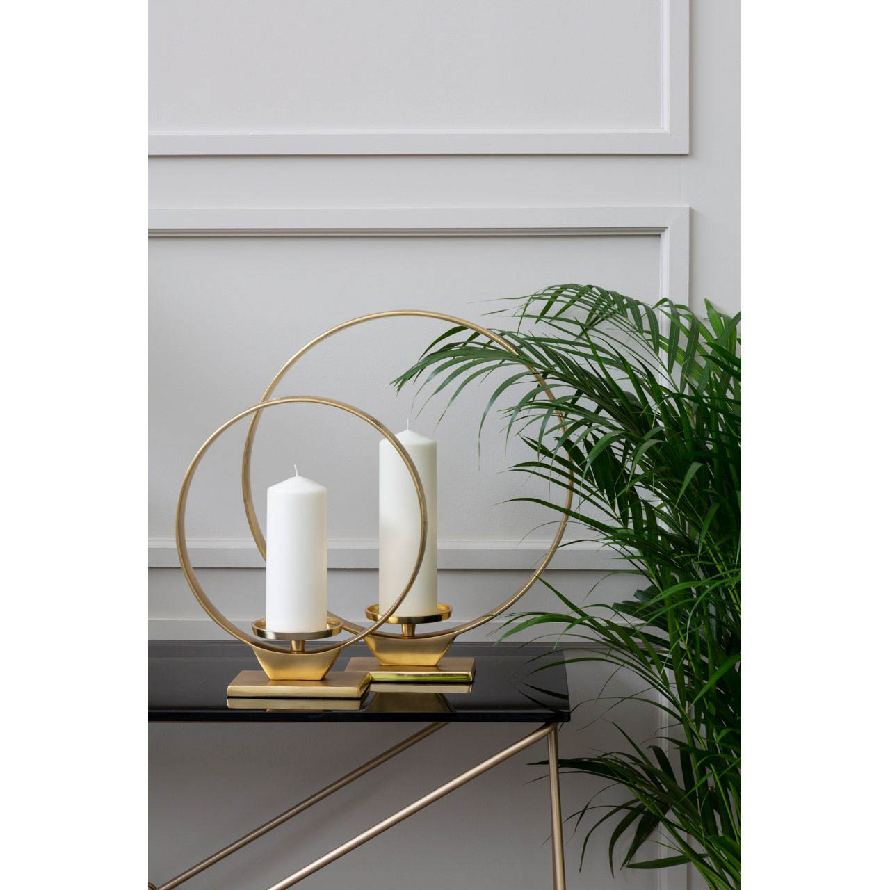 Queensberry Large Gold Finish Candle Holder Queensberry Large Gold Finish Candle Holder