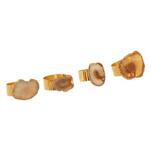 Denyer Natural / Gold Napkin Rings