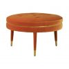 Skinner Orange Velvet Footstool