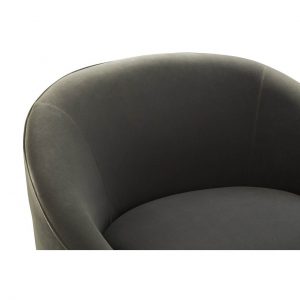 Skinner Grey Velvet Armchair