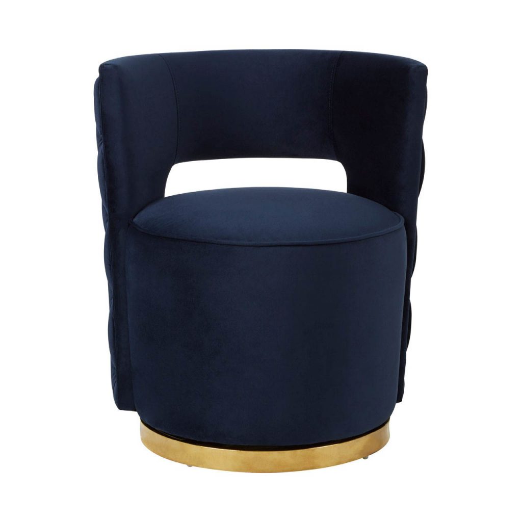 Bard Blue Velvet Chair