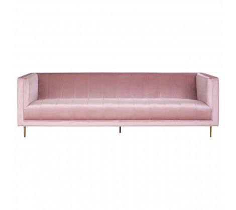 Edith 3 Seat Pink Sofa