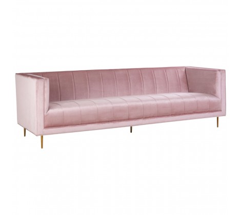 Edith 3 Seat Pink Sofa
