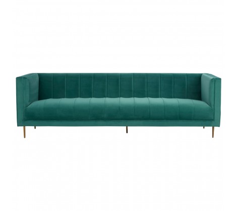 Edith 3 Seat Green Sofa