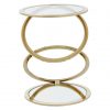 Cadogan Clear Glass End Table With Warm Metallic Frame
