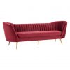 Eldon 3 Seat Wine Velvet Sofa