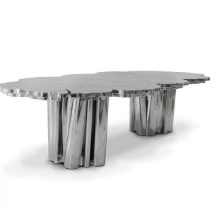 Jonathan S Hooper Dining Table | Stainless Steel | 12 Seats